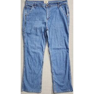 Schmidt Workwear Carpenter Jeans Womens 16 Medium Wash Denim Blue